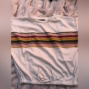 In girls-  (large 14 girls) white , with pink green yellow and maroon stripes